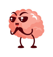 cartoon cute brain