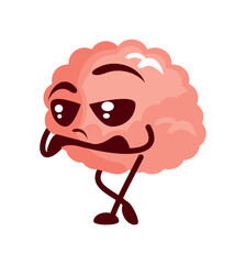 cute brain thinking comic