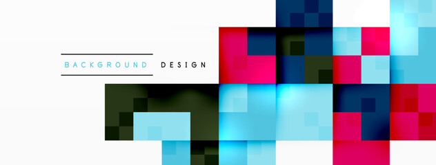 Dynamic colorful squares background. Vector Illustration For Wallpaper, Banner, Background, Card, Book Illustration, landing page