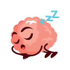 cartoon brain sleeping
