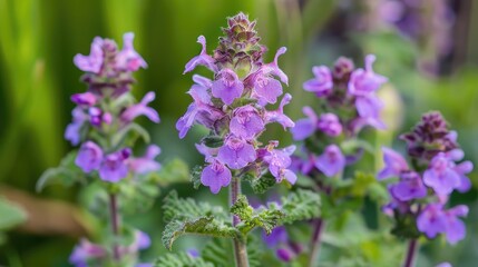 Fototapeta premium The Lavender Flowers of Henbit Weed
