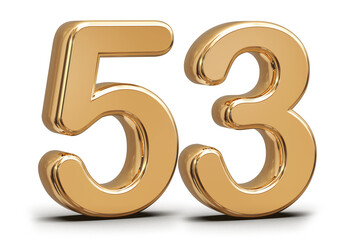 Golden 3d number 53