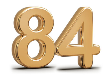 Golden 3d number 84