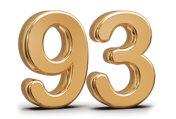 Golden 3d number 93