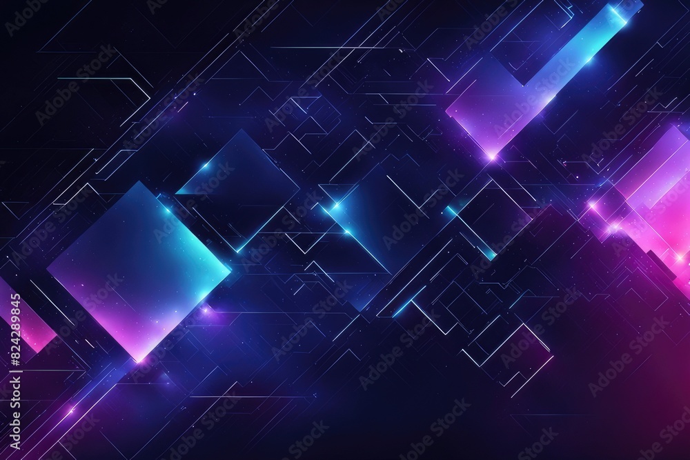 Poster abstract digital vortex tech background with geometry