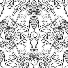 Fototapeta premium Baroque decoratice divider book typography ornament design elements vintage dividing shapes Border illustration