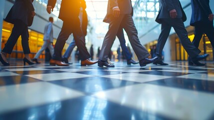 Fototapeta premium Business job recruitment, Walking to career success, Professional direction, Career opportunities, Work