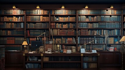 A photo of a well-organized legal reference section.