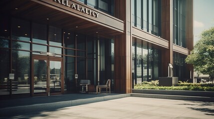photo of a law office building exterior.