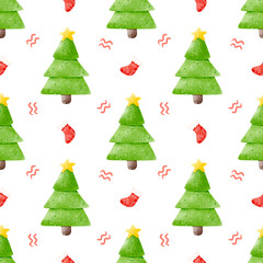 Clear background seamless pattern Christmas