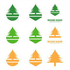 fir tree logo design, mountain, premium vector mountain and spruce design, outdoor logo, camper logo design