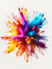 abstract colorful powder explosion pattern, color illustration texture. Wall Art Poster Print Design for Home Decor, 4K Wallpaper and Background for Computer, Smartphone, Cellphone, Mobile Cell Phone