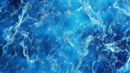 Obraz premium top view of water in swimming pool, blue color, seamless pattern.