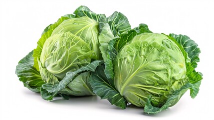 Fototapeta premium Cabbage isolated on white background, clipping path, full depth of field.