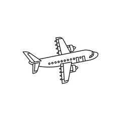 airplane line art icon vector