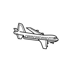 aircraft line art icon vector