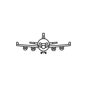 recommend clip art: airplane line art icon vector