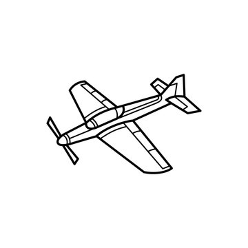 recommend clip art: aeroplane line art icon vector