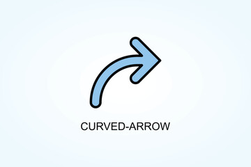 Curved Arrow Vector  Or Logo Sign Symbol Illustration