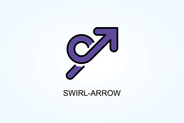 Swirl Arrow Vector  Or Logo Sign Symbol Illustration