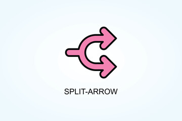 Split Arrow Vector  Or Logo Sign Symbol Illustration