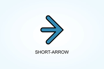 Short Arrow Vector  Or Logo Sign Symbol Illustration