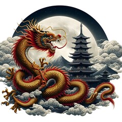 Obraz premium Unique Chinese dragon
