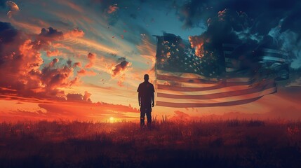 Independence Day (US) concept 