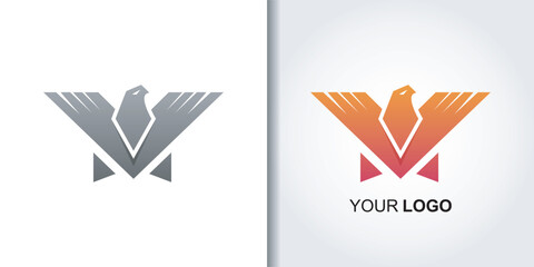 eagle geometric abstract logo template