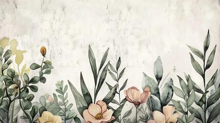 Botanical watercolor collection, suitable for elegant and natural themes