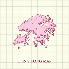 vector regions map of  Hong Kong