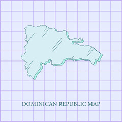 vector regions map of  Dominican Republic