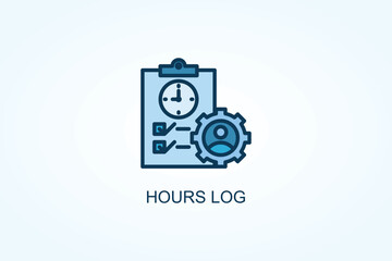 Hours Log vector  or logo sign symbol illustration