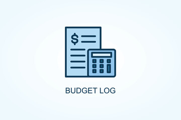 Budget Log vector  or logo sign symbol illustration
