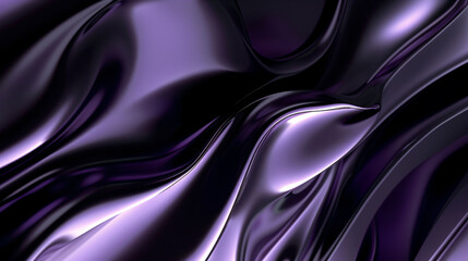 Fototapeta premium dark holographic liquid metal Iridescent wavy melted background