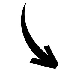 Black arrow symbol. Arrow isolated vector graphic elements.
