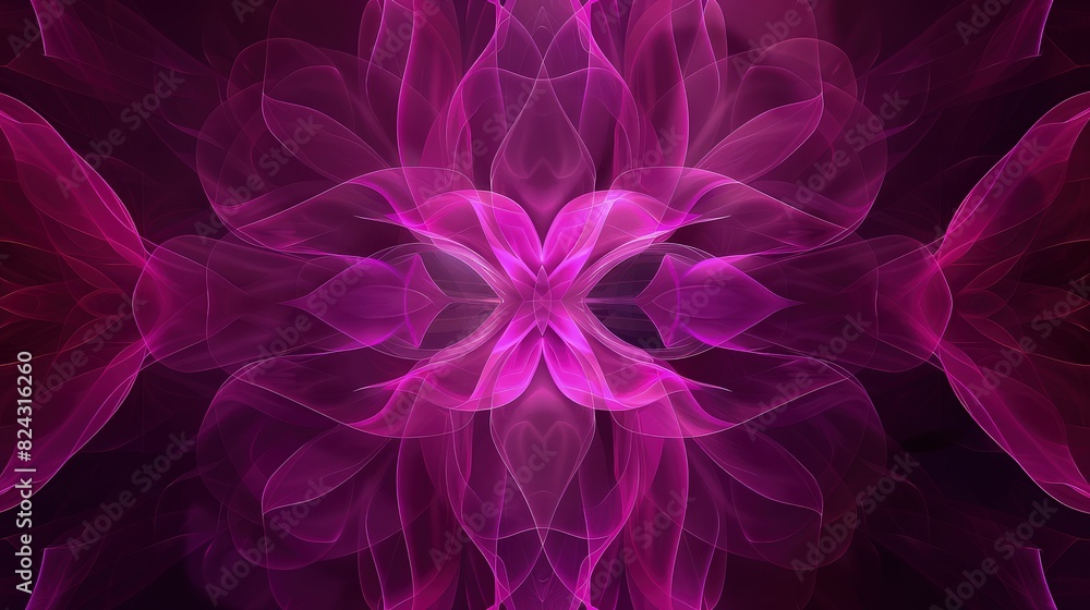 Canvas Prints an elegant abstract shapes and forms background with symmetrical organic shapes in varying hues of p