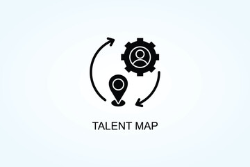 Talent Map Vector  Or Logo Sign Symbol Illustration