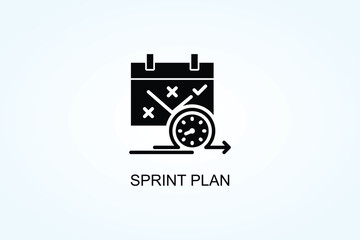 Sprint Plan Vector  Or Logo Sign Symbol Illustration