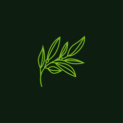 Modern Plant Nature Logo Vector 