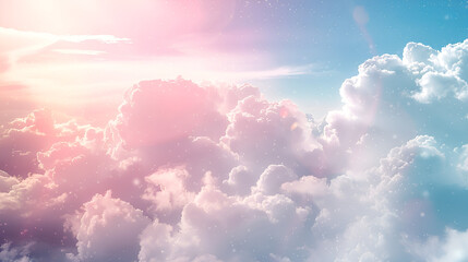 Sky colors air clouds Summer morning background with pinkish background