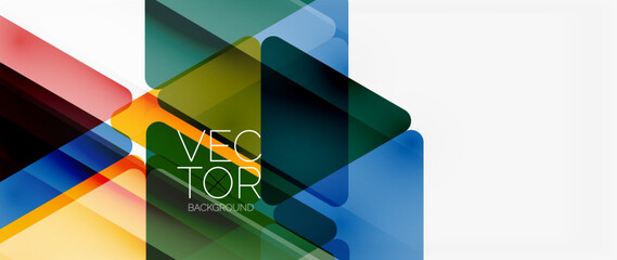 Abstract background. Color transparent triangles in mosaic style with shadow lines. Design for website headers, social media posts, digital art displays, presentations, branding elements, wallpapers