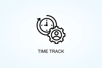 Time Track Vector  Or Logo Sign Symbol Illustration