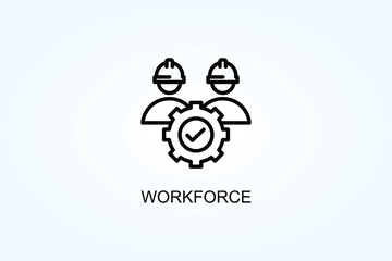 Workforce Vector  Or Logo Sign Symbol Illustration