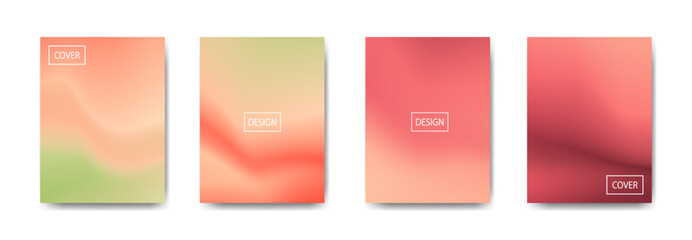 set of abstract background with beautiful gradation color, colorful background for poster flyer banner backdrop.vertical banner.cool fluid background vector illustration