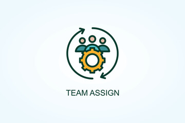 Team Assign Vector  Or Logo Sign Symbol Illustration
