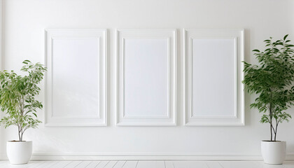 white room and white frame