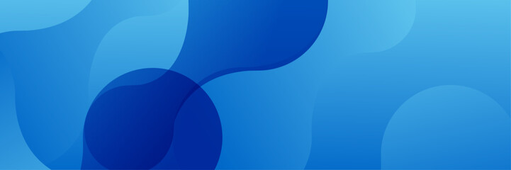 Abstract Blue Geometric banner design background.