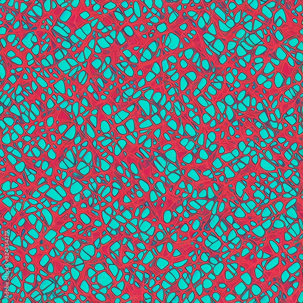 Poster seamless pattern with shapes combines element