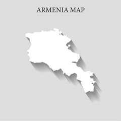 Simple and Minimalist region map of Armenia